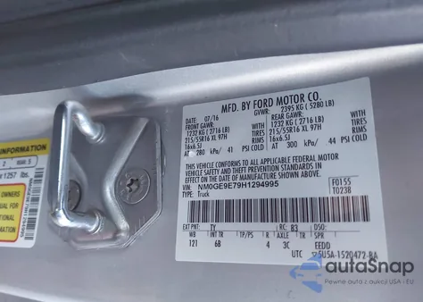 2017 Ford Transit Connect Xl z USA, uszkodzony, nr VIN NM0GE9E79H1294995